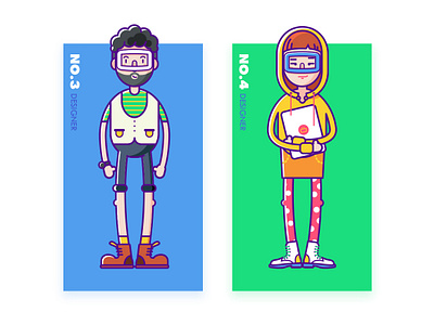 young people-2 design flat illustration vector