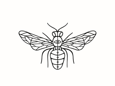 Bee Human Illustration animal badge bee design geometry human icon illustration illustrator logo spirit spiritual vector
