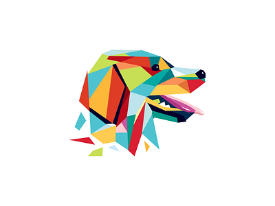 Wpap Dog animal brand branding colorful cute dog friendly animal identity illustration logo pet pet store pets petshop sale vector wpap