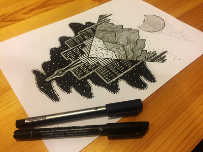 Hand drawn abstract sketch abstract drawing hand draw ink illustration pen drawing sketch