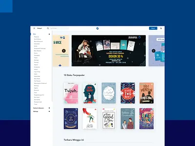 Gramedia UI Exploration #1 2018 dailyinspiration design illustrator interaction simple ui userinterface website design