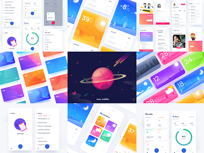 Best Of 2018 : Aura 2018 best ui dribbble hello learning app new year todo app ui weather