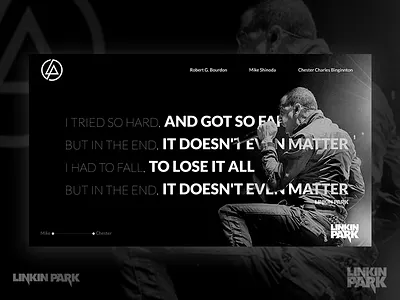 Chester beauty celebrity chester bennington design digital guitar linkin park logo love mike mike shinoda mobile singer singing typography ui ux vocalist website website banner