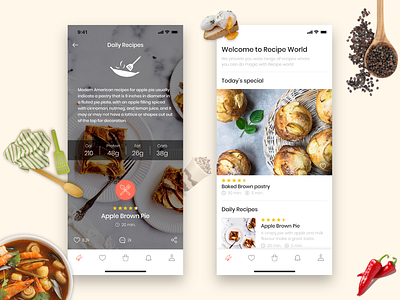 Love is the best ingredient!!! clean concept design recipe app ui ux