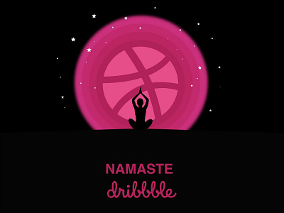 Hello Dribble design hello dribble illustration namaste dribble vector welcome dribble