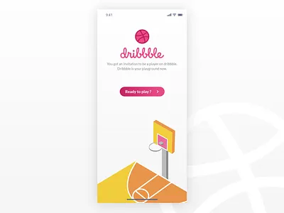 Ready to play? firstshoot isometric illustration landing design mobile app design