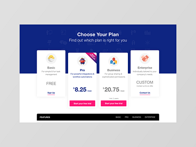 Daily UI #030 - Pricing 030 dailyui management money pricing sign up table task ui ux web design