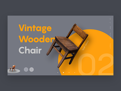 Chair Shop - Web Interface adobe xd chair shop dribbble interface screen ui ux design vintage chair web design website wood