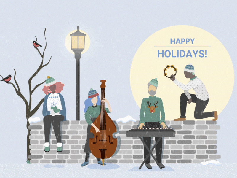 Happy Holidays! animation illustration