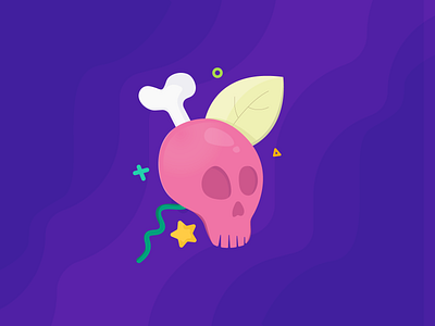 color skull color dark dead earth icon illuatration minimal plant skull star vector wallpaper