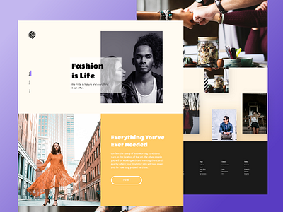 Fashion Agency Landing Page branding daily ecommerce fashion ui ux yellow