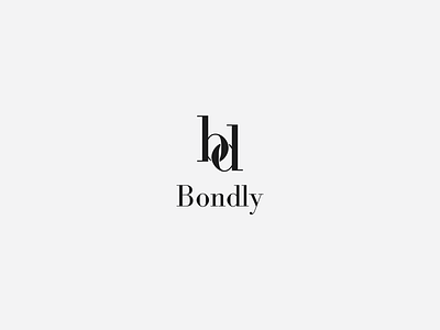 Bondly logo b black bond logo logos monogram serif typo typography white