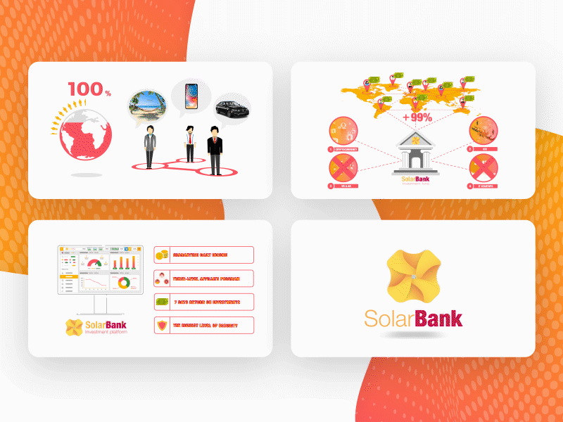 Motion video presentation of the finance startup Solar bank animation banking branding clip corporate identity design crypto dashboard finance fintech graphic design illustration motion payments presentation product startup statistics video wallet web design