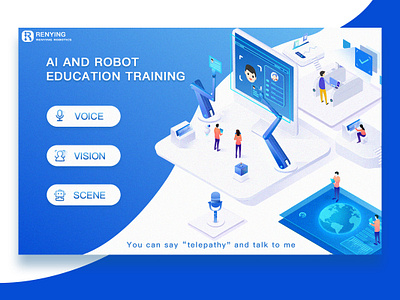 AI体验软件界面设计 app artificial intelligence dashboard flat design dashboard ui ui 插图 蓝白 软件界面 颗粒 颜色