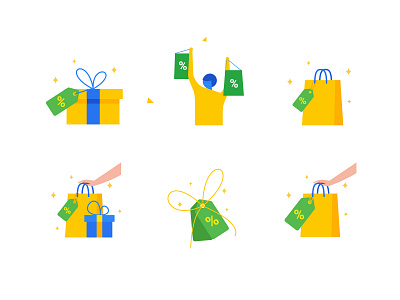 Offers Illustrations - Explorations app design deals discounts ecommence flipkart iconography illustration inspiration offers product uiux vector