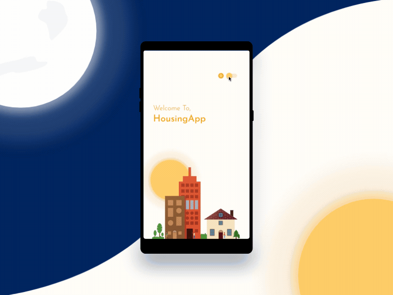Day-Night toggle switching adobe xd animation app design illustration switching toggle ui vector xd