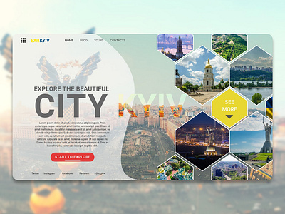 Explore Kyiv adobe illustrator cc art brand branding design flat icon icons illustration illustrator ios logo minimal type typography ui ux vector web website