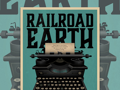 Railroad Earth Gig Poster band clean design drawing gig poster illlustration poster design screen print vector