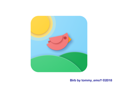 Birb adaptive icon android android icon app icon bird icon icon design ios ios icon material design square