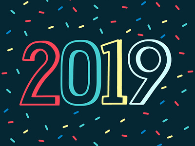 Happy New Year! 2019 codepen confetti css graphic design hand animation html illustration leniolabs new year stroke animation svg svg animation typography