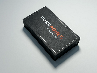 PurePoint Business Card (back) black paper business card embossed foil