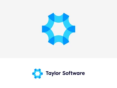 Taylor Software branding clean clever design eye catching eyecatching flat gradient graphic design icon identity lettering logo minimal typography vector