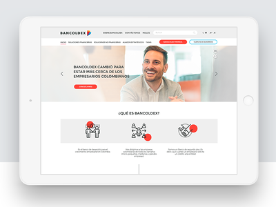 Bancoldex Colombia web responsive design bank banking colombia design export financial tech user interface ui