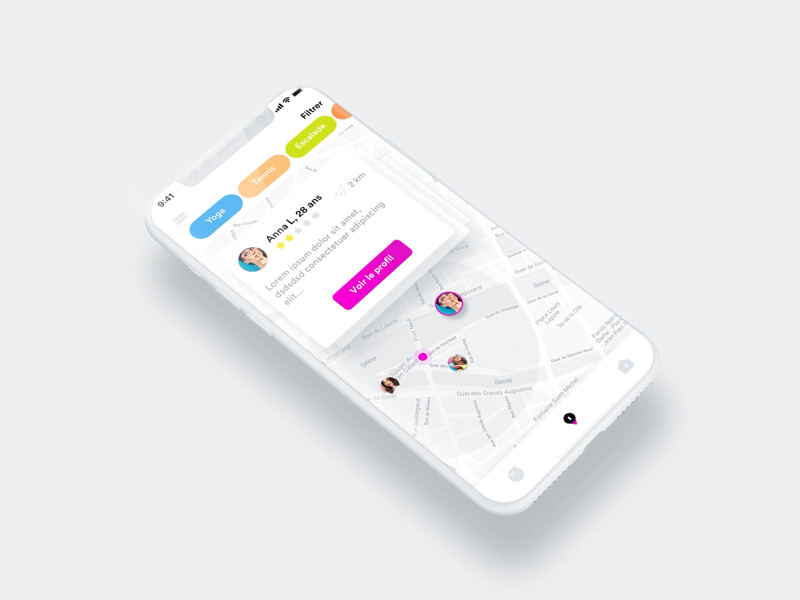 WhoSport mobile app design thinking interaction design principle sketchapp sport user experience women