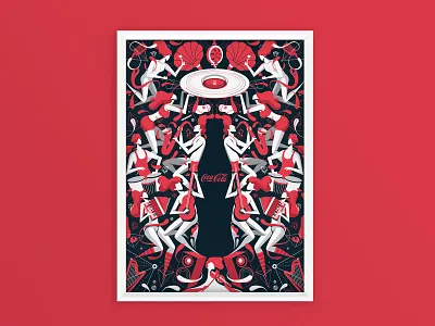 Coke Music Poster cocacola coke design graphic art illustration music poster art posterdesign vector