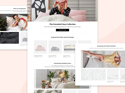 The Extended Linen Collection design ui web web design