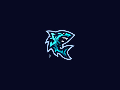 Cyan Shark brand brand and identity branding corporate creative design esports fortnite gaming identity logo mascot mascot logo mascotlogo premade sale team