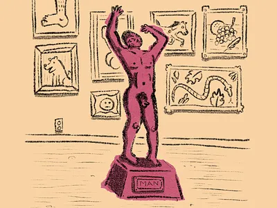 Dawn of Man art illustration man museum statue