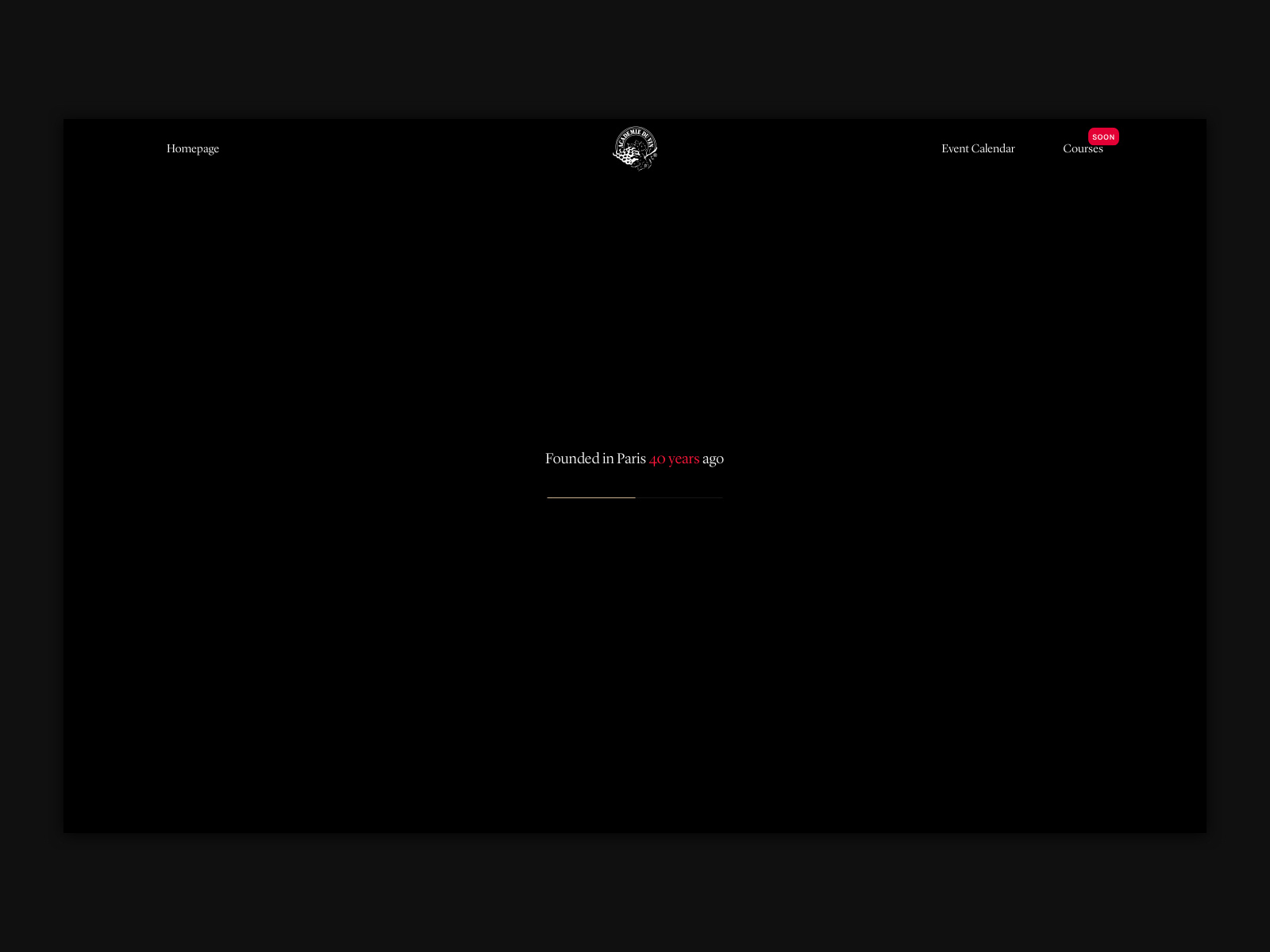 Example of Academie Du Vin: Loading page