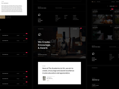 Academie Du Vin: Overview design ui ux web