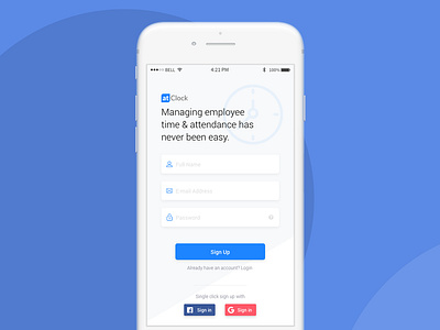 001 Sign Up clock app daily 100 challenge daily ui 001 sign in form sign up