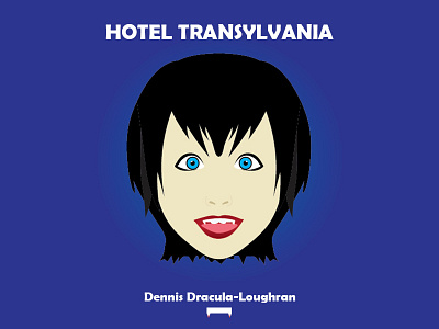 Hotel transylvania's Dennis Dracula-Loughran character design flat design illustration illustrator sticker vector