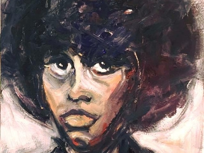 Angela Davis by BRUNI african angela davis black and white black panthers civil rights fine art portraits