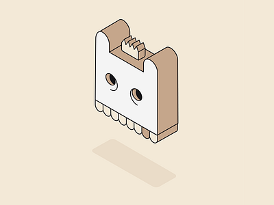 King Bear design isometric isometric design vector