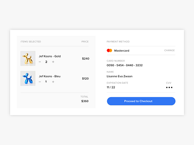 Daily UI 02 | Checkout art daily 100 dailyui dailyui 002 design flat jef koons typography ui ui design ux ux design website