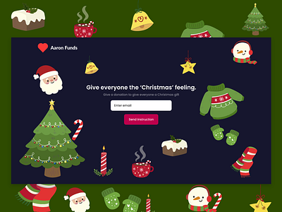 Christmas Donation Web Design christmas illustrations daily ui challenge donation web design minimal web design ui ux design uiux ux design web deesign web development