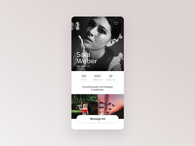 User Profile - Daily UI #006 006 adobexd art dailyui dailyuichallenge design mobile productdesign profile ui uiux userexperience userinterface web webdesign