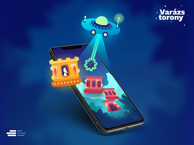 Varázstorony / Mobile Game android app blocks crush design game design mobile mobile game princess promotion tower ufo ui design ux design