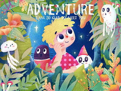 Adventure color forest illustration