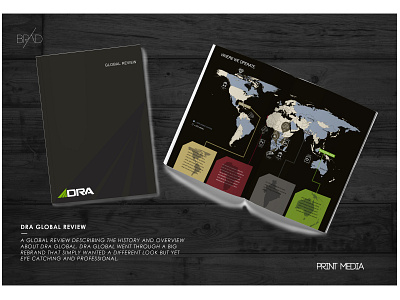 DRA Global Review branding design typography