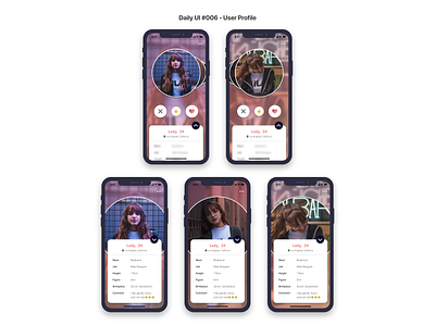 Daily UI #006 - User Profile adobexd app dailyui dailyui006 design ui uidesign user profile userinterface web