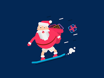 Merry Christmas designers art flat flat design funny graphc graphic design illuatration merrychristmas santa claus vector