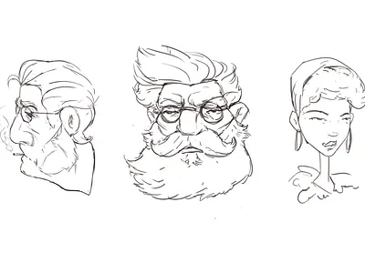 Quick character sketches character design illustration sketch