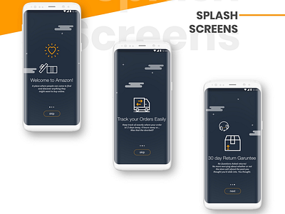 Amazon India Redesign- Onboarding Screens android app branding design flat icon illustration minimal typography ui ux vector