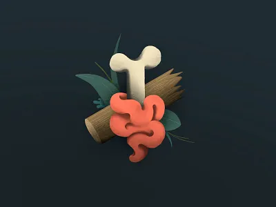 Guts & Bones bone brushes design drawing grunge guts illustration painting photoshop trunk