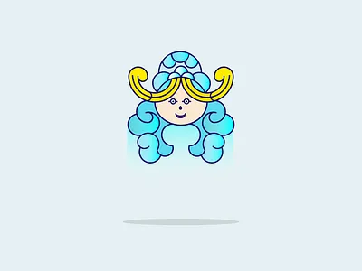 Princess coloful color creative design flat design illustration